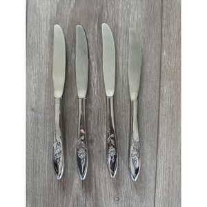 Oneida MY ROSE Community Stainless Flatware -- Set of 4 Butter Knives‎
